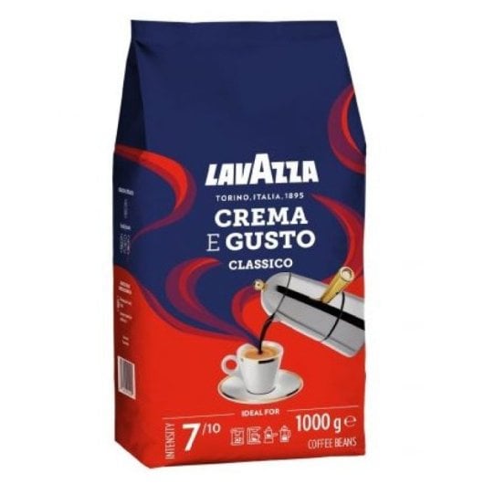 Lavazza Crema e Gusto Clásico Café en Grano 1Kg Blend Cremoso y Aromático