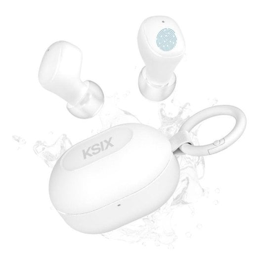 Auriculares Ksix Neutron inalámbricos True Wireless para llamadas y música IPX4 blancos