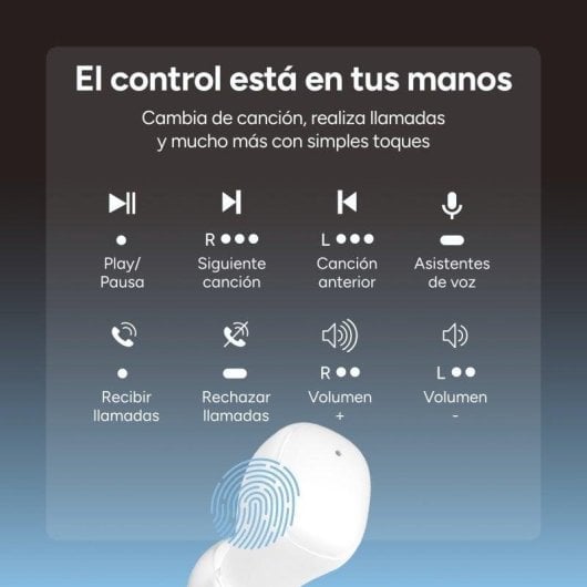 Auriculares Ksix Neutron inalámbricos True Wireless para llamadas y música IPX4 blancos