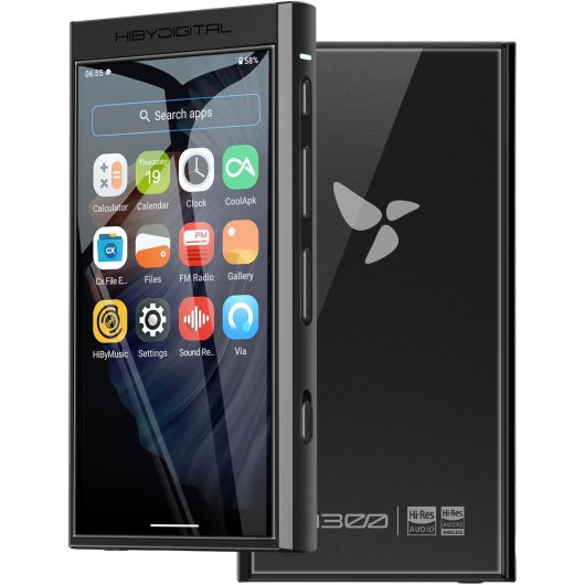Lecteur HiBy M300 noir 4 Go RAM 128 Go Android 13 DAC CS43131 Bluetooth WiFi FM SD 2 To