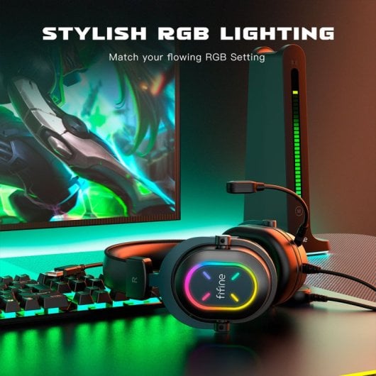 FIFINE AmpliGame H6 Headset Gaming 7.1 USB RGB PC/PS4/PS5/Portátil
