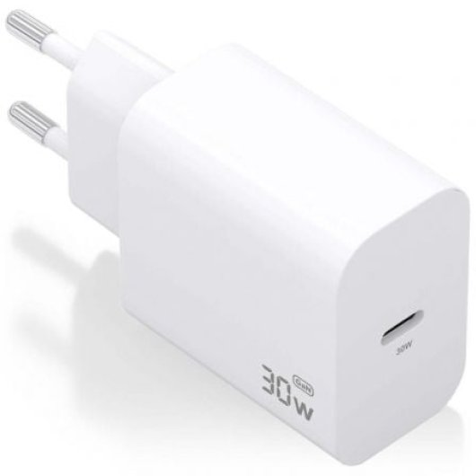 AISENS A110-0940 Cargador de Pared GaN 33W USB-C AI Inteligente Blanco