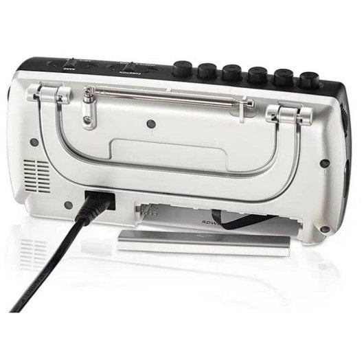 Rádio Daewoo DW1107 Cassete AM/FM Preto Prata Gravação Portátil