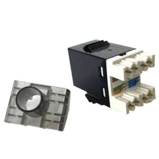 Conector Phasak SD 3018 RJ45 Cat.6 UTP Keystone Dual Preto