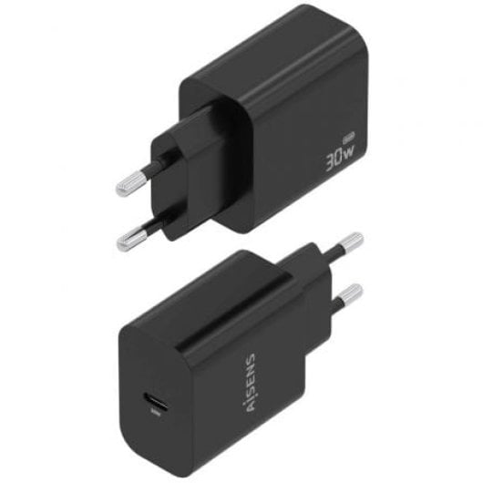 Chargeur USB-C AISENS GaN30W PD3.0 PPS QC3.0 1xUSB-C Noir