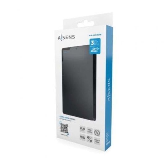 Boîtier externe AISENS ASE-2520B 2,5″ SATA USB 3.1 sans outil Noir