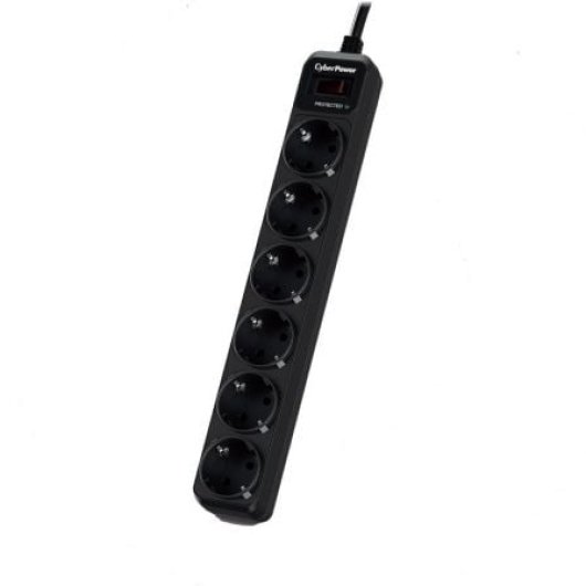 CyberPower B0620SC0-DE Regleta 6 Tomas 1.8m Negra con Interruptor