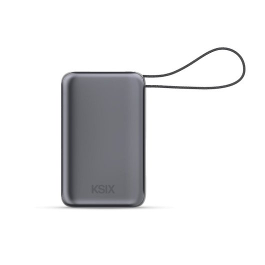 Ksix 30.000 Mah Power Bank, Carga Rápida 65w Pd, Carga Portátiles, Cable Integrado Usb-c, Pantalla Led, Negro