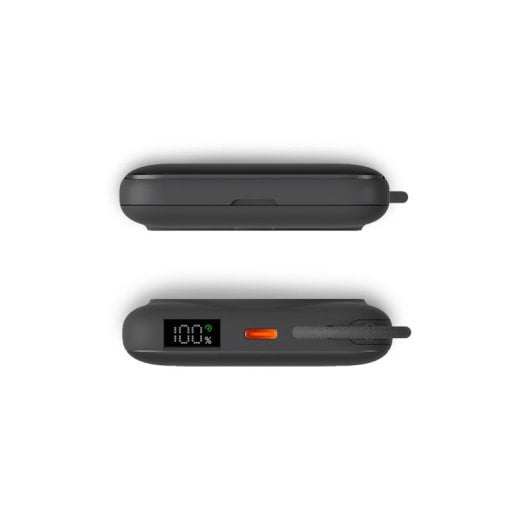 Ksix Carregador de 10.000 mAh, carregamento rápido PD de 22,5 W, compatível com MagSafe® e Apple Watch®, suporte integrado, preto