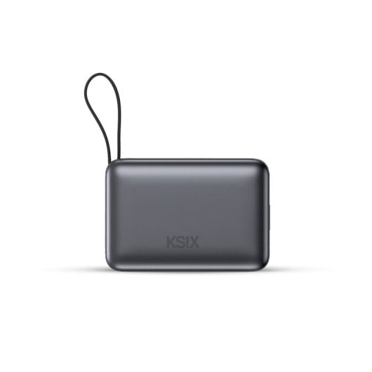 Ksix 20.000 Mah Power Bank, Carga Rápida 22.5w Pd, Cables Integrados Usb-c Y Lightning, Pantalla Led, Negro