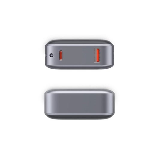 Power Bank Ksix da 10.000 mAh, ricarica rapida PD da 22,5 W, ricarica simultanea, cavo convertibile USB-C + passante, display LED, nero