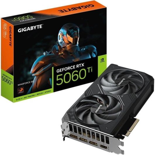 Carte Graphique Gigabyte GeForce RTX 5060 Ti WINDFORCE 8GB GDDR7 Reflex 2 RTX AI DLSS4