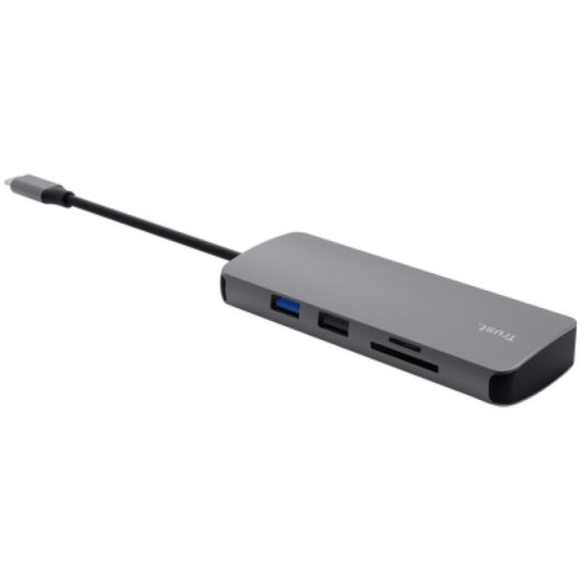 TRUST Dalyx Adaptador Multipuerto 8 en 1 Gris