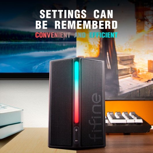 Fifine AmpliGame A20 Altavoces Gaming 2.0 RGB 4W Negros