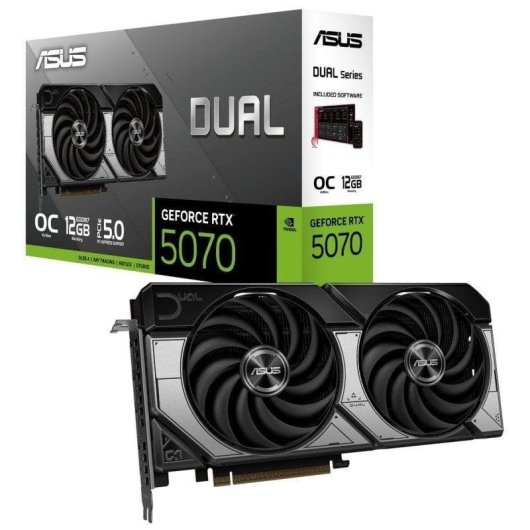 Grafikkarte ASUS Dual GeForce RTX 5070 OC 12GB GDDR7 Reflex 2 RTX AI DLSS4