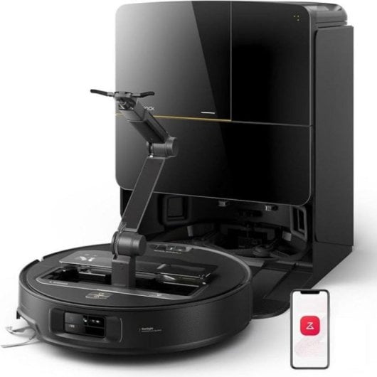 Aspirador Robô com Mopa Roborock Saros Z70 Com Esvaziamento Automatico Navegação IA 22.000 Pa Com Braco Com Camara Controlo por Voz
