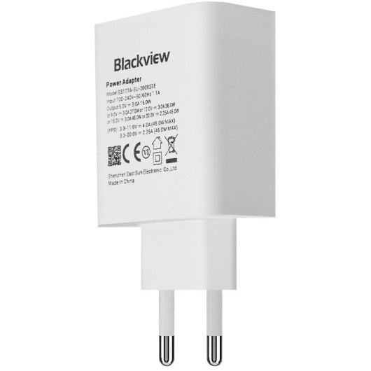 Carregador Blackview USB-C 45W Carregamento rápido 3.0 Branco