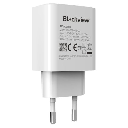 Blackview Cargador USB-C 18W Carga Rápida 3.0 Blanco