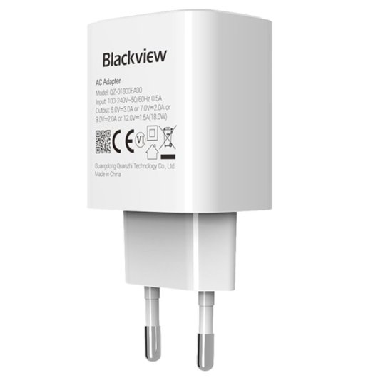 Blackview Cargador USB-C 18W Carga Rápida 3.0 Blanco