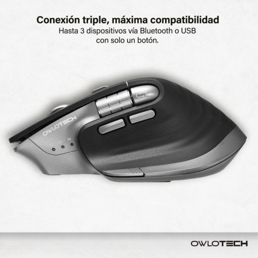 Mouse wireless Owlotech MS900 con rotellina laterale 4800 dpi nero