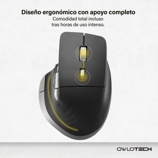 Mouse wireless Owlotech MS900 con rotellina laterale 4800 dpi nero