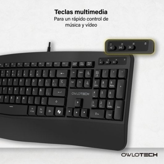 Owlotech K500 Schwarze Tastatur