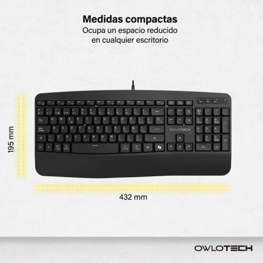 Owlotech K500 Schwarze Tastatur