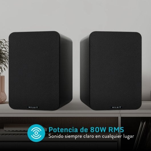 Nilait Hiphoniq Altavoces Bluetooth Madera 80W Negros