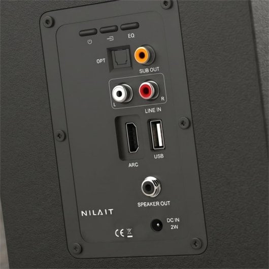 Nilait Hiphoniq Altavoces Bluetooth 80W RMS HDMI, ARC, Óptico, USB, RCA y Bluetooth Negros