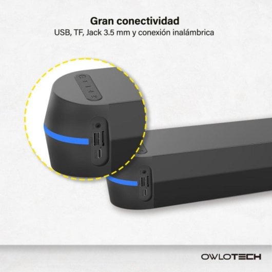 Barra di suono Desksound Bluetooth 20W RGB TWS batteria 4000 mAh compatta
