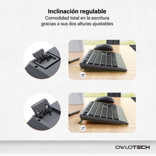 Owlotech MK700 Combo Teclado y Ratón Low Profile Dark Grey