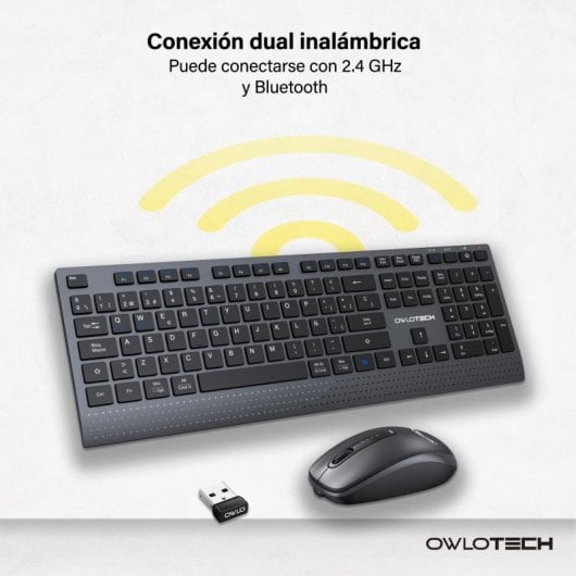 Owlotech MK700 Combo Teclado y Ratón Low Profile Dark Grey