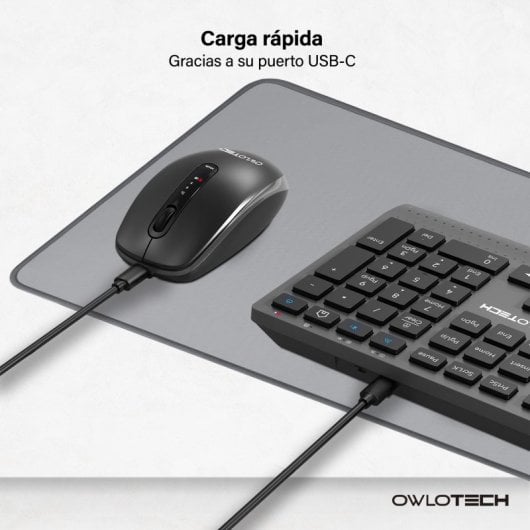 Owlotech MK700 Combo Teclado y Ratón Low Profile Dark Grey