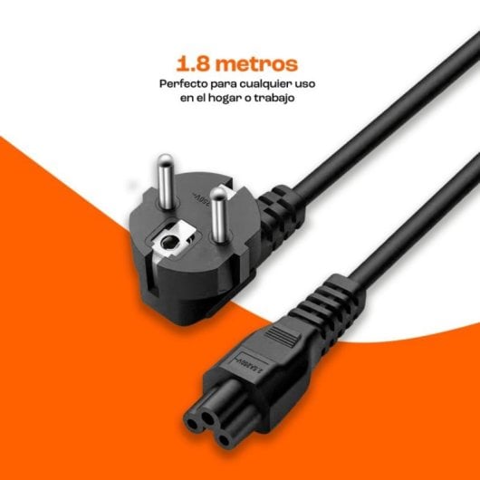 Cabo PcCom Essential Schuko CEE7 para C5 Clover 3 Pinos 1,8m Preto