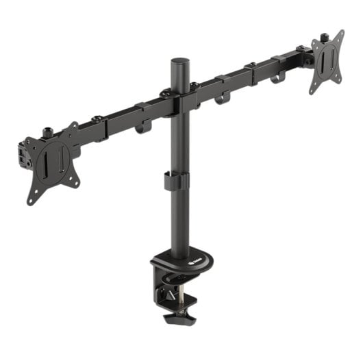 PcCom Essential Soporte 2 Monitores 17-32" VESA 75x75/100x100 Máx 9Kg Negro