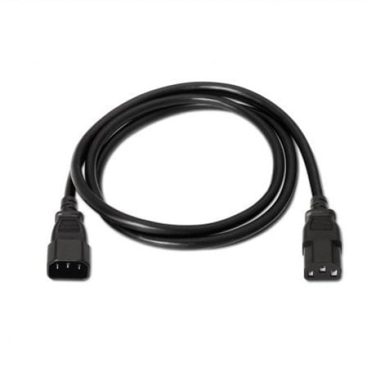 AISENS A132-0171 Cable Alargador CPU 1.5m 100% Cobre IEC C13/H-C14/M Negro