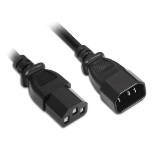 AISENS A132-0171 Cable Alargador CPU 1.5m 100% Cobre IEC C13/H-C14/M Negro
