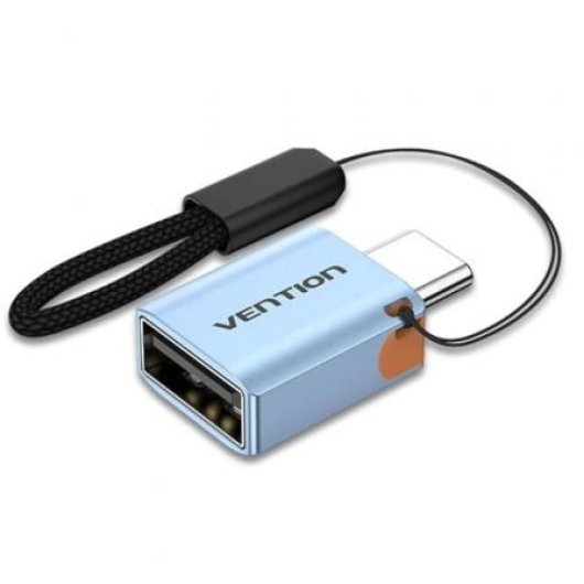 Vention CUBH0 Adaptador OTG USB 3.1 Tipo-C Macho a USB Hembra Azul