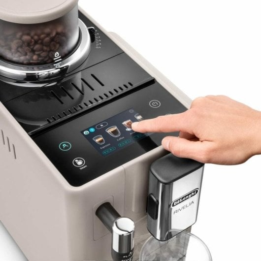 DeLonghi Rivelia Cafetera Superautomática Molinillo 19 Bares Beige + WiZ Enchufe Inteligente WiFi