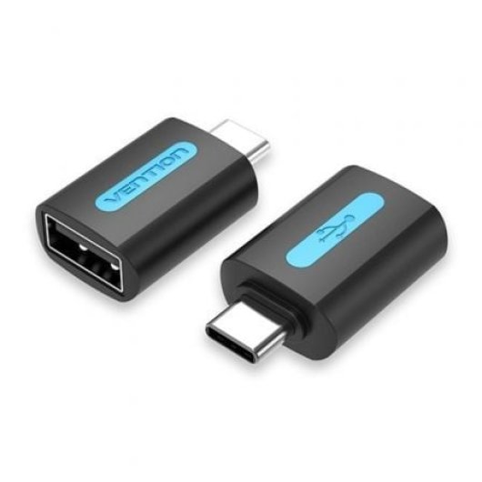 Vention CDTB0 Adaptador USB-C Macho a USB-A Hembra Negro 5Gbps PVC