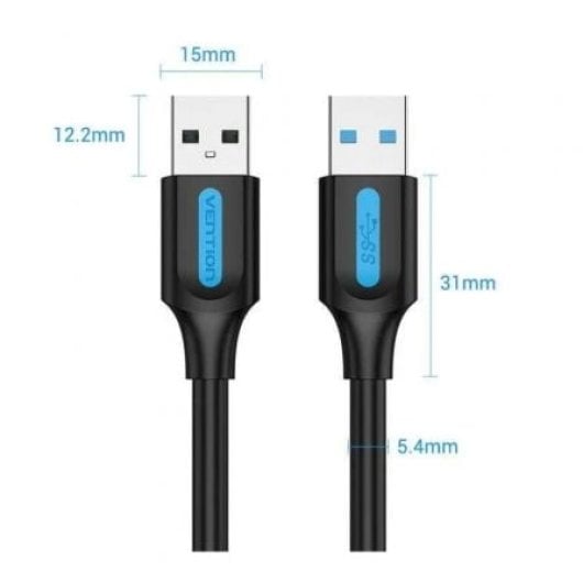 Vention CONBD Cable USB 3.0 USB-A a USB-A 5Gbps 0.5m Negro