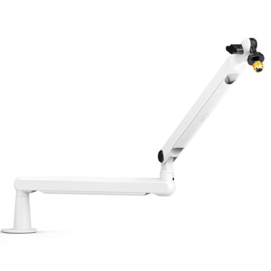 Fifine BM88 Soporte de Brazo para Micrófono de Perfil Bajo para Streaming y Podcasting Metal Blanco