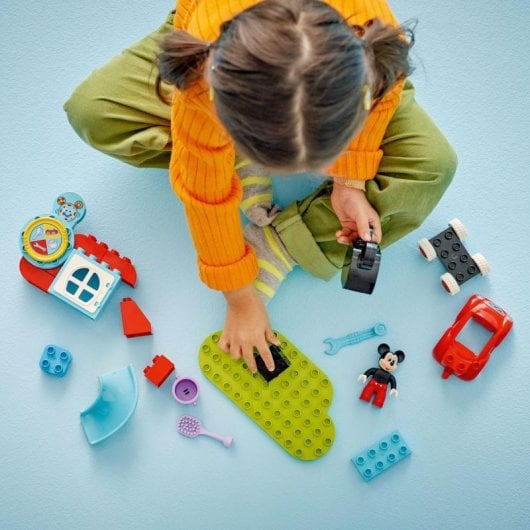 Lego Duplo Disney Casa y Coche de Mickey Mouse, Juguete Montessori +2 Años