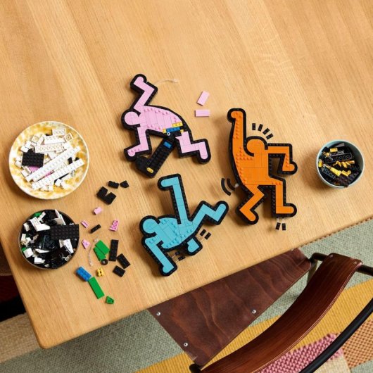 Lego Art Keith Haring: Tanzende Figuren, Bau- und Dekoset für Erwachsene