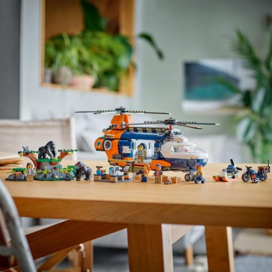Lego City Exploradores de la Jungla: Helicóptero en Campamento Base +8 Años