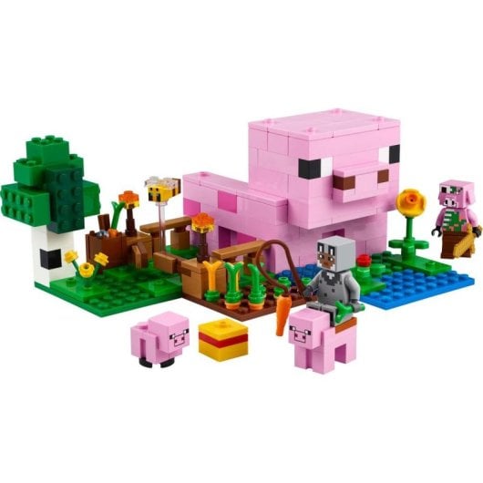 Lego Minecraft The Baby Pig House, Quinta com Bonecos de Videojogos para Crianças a partir dos 7 anos
