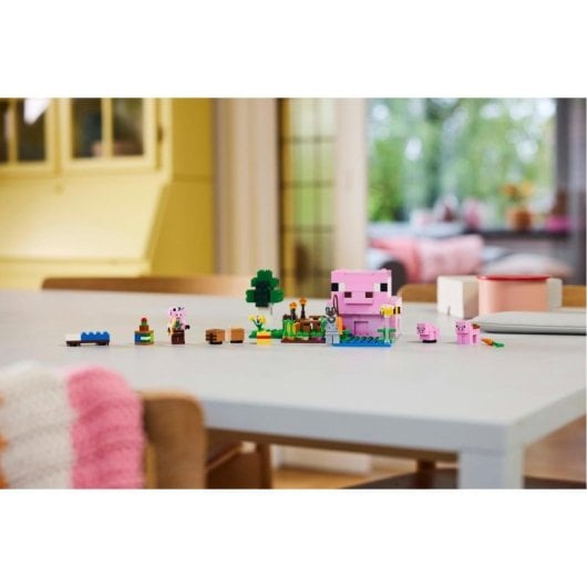 Lego Minecraft The Baby Pig House, Quinta com Bonecos de Videojogos para Crianças a partir dos 7 anos