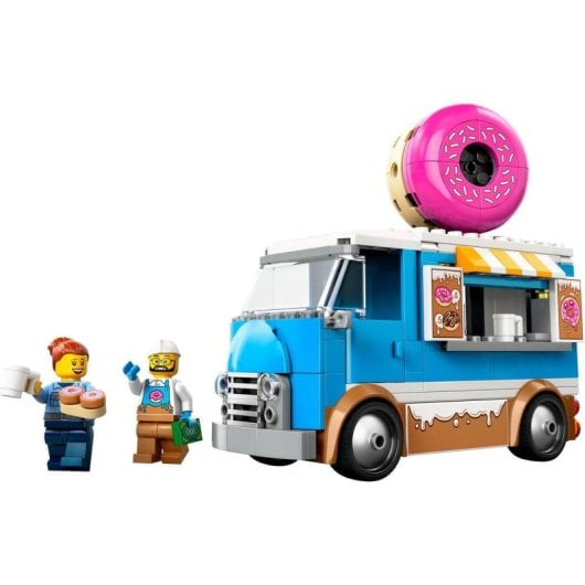 Lego City Camión de Dónuts, Food Truck con Minifiguras para Niños de 5+ Años