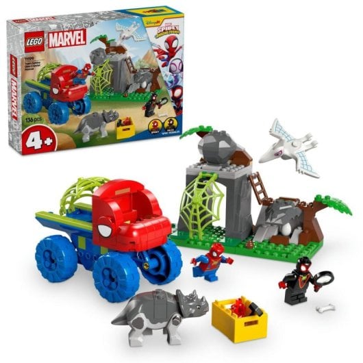 Lego Marvel Todoterreno Dinosaurio y Equipo Spidey al Rescate 4+ Años