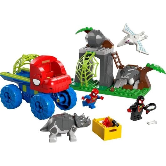 Lego Marvel Todoterreno Dinosaurio y Equipo Spidey al Rescate 4+ Años